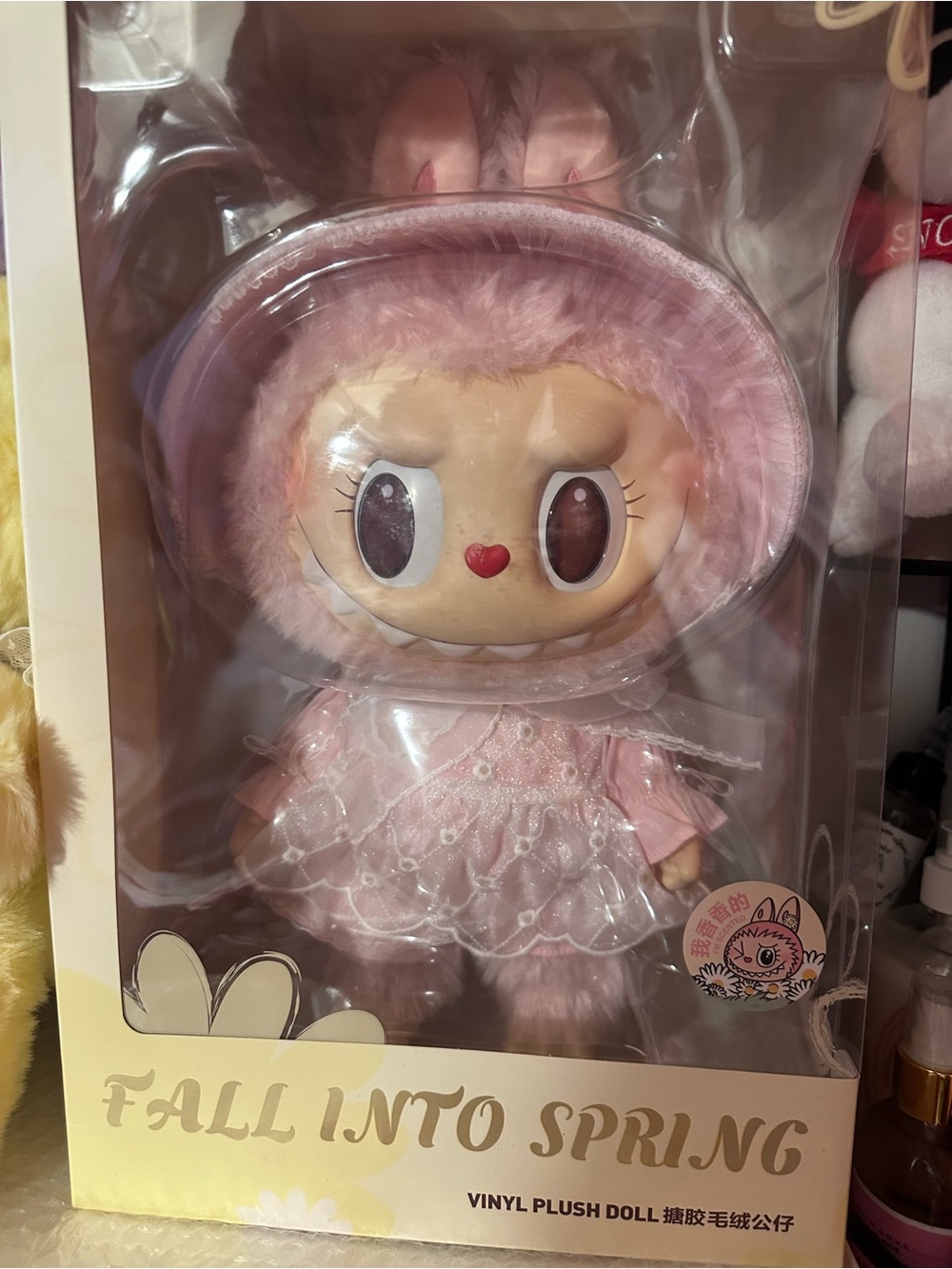Fall Into Spring Pink Plush Vinyl Doll - Bunny Costume